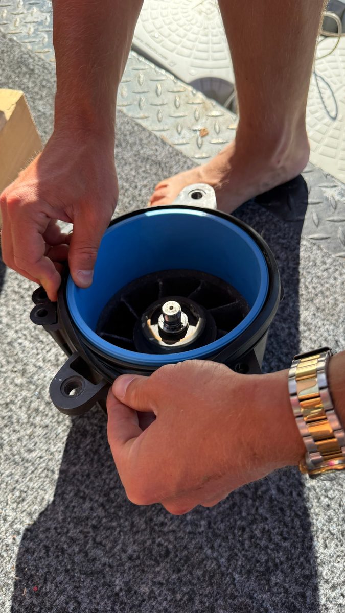 Äußere Gummilippe Des Pumpengehäuses Nach Dem Einsetzen Des Wear Rings Wieder Montieren