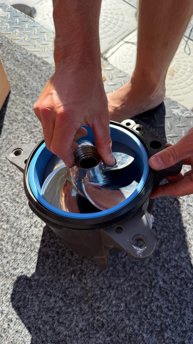 Neuen Impeller Vorsichtig In Den Wear Ring Einsetzen
