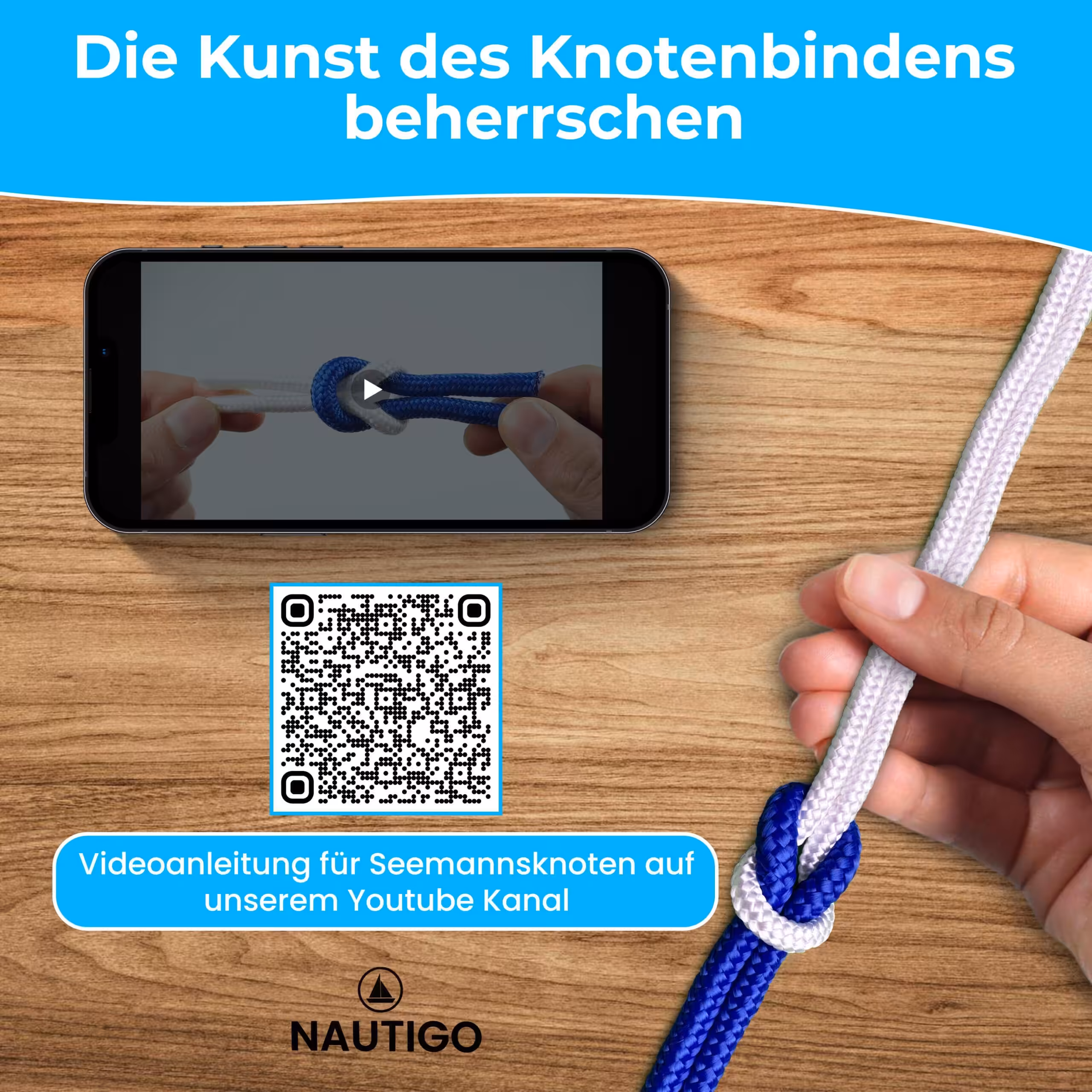 Knoten Übungsset - Nautigo Knoten Übungsset – Bild 5