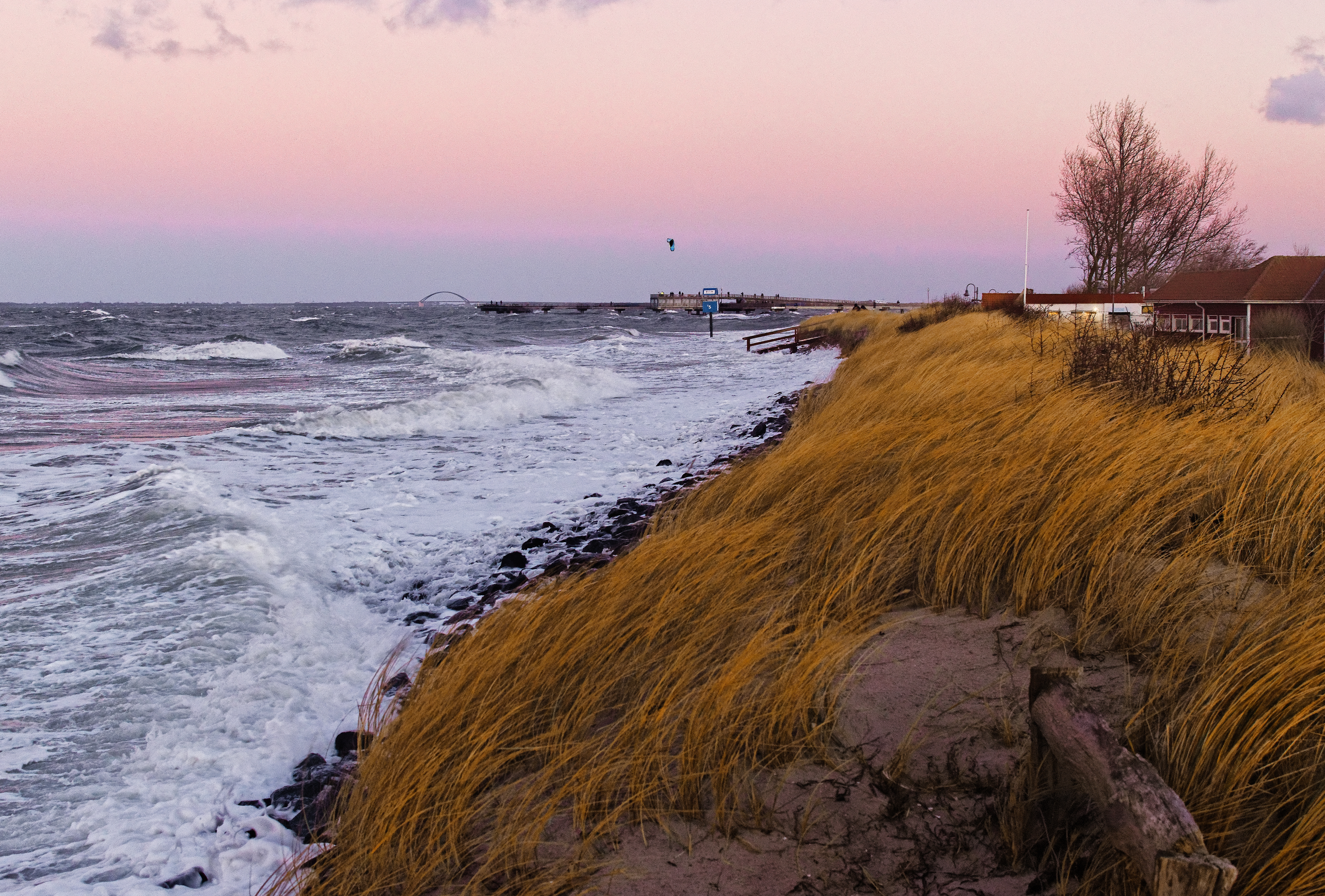 Küstenlandschaft Bei Sonnenuntergang — Ziel Einer Ozeanüberquerung