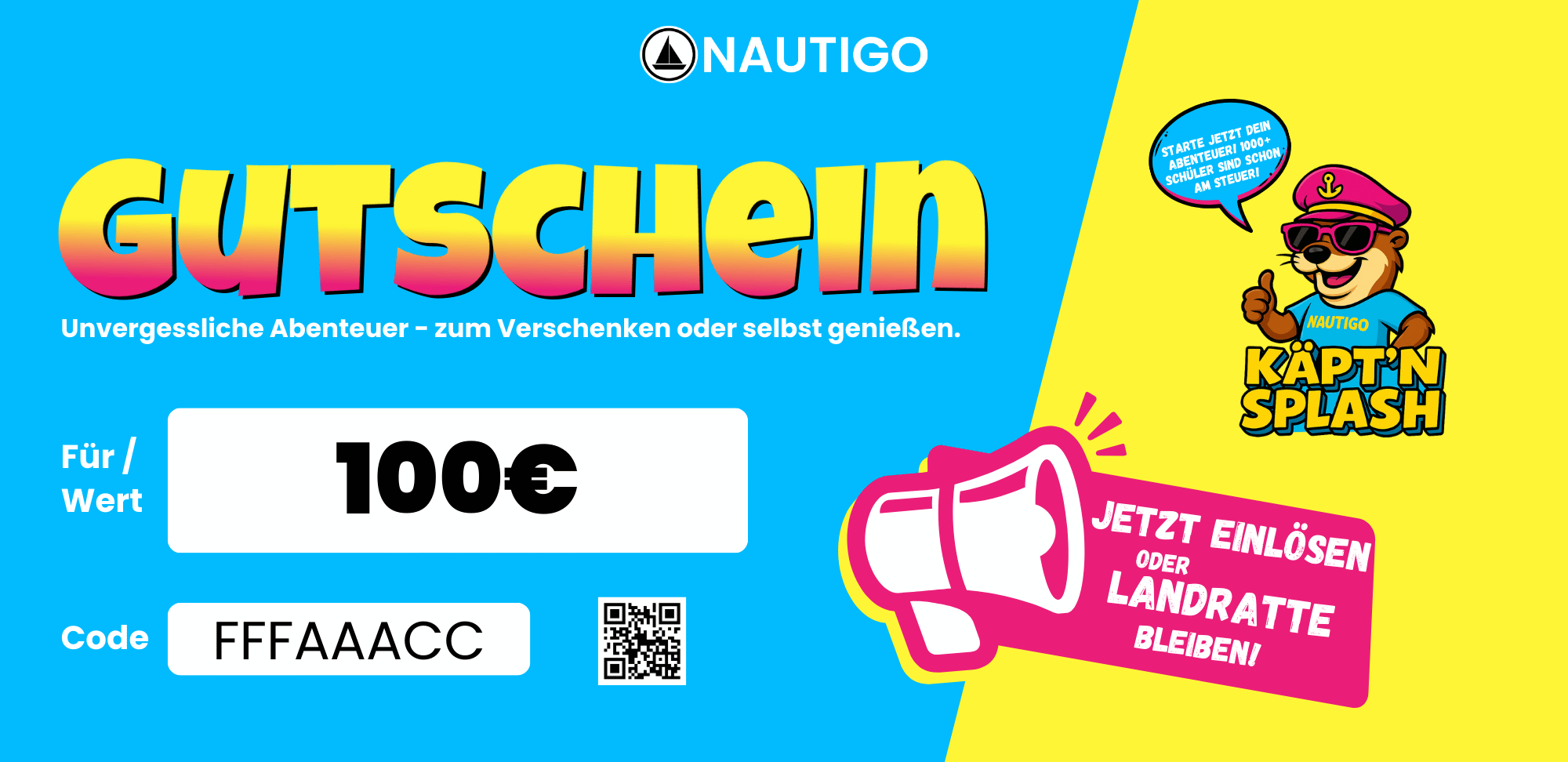 Gutschein Vorderseite