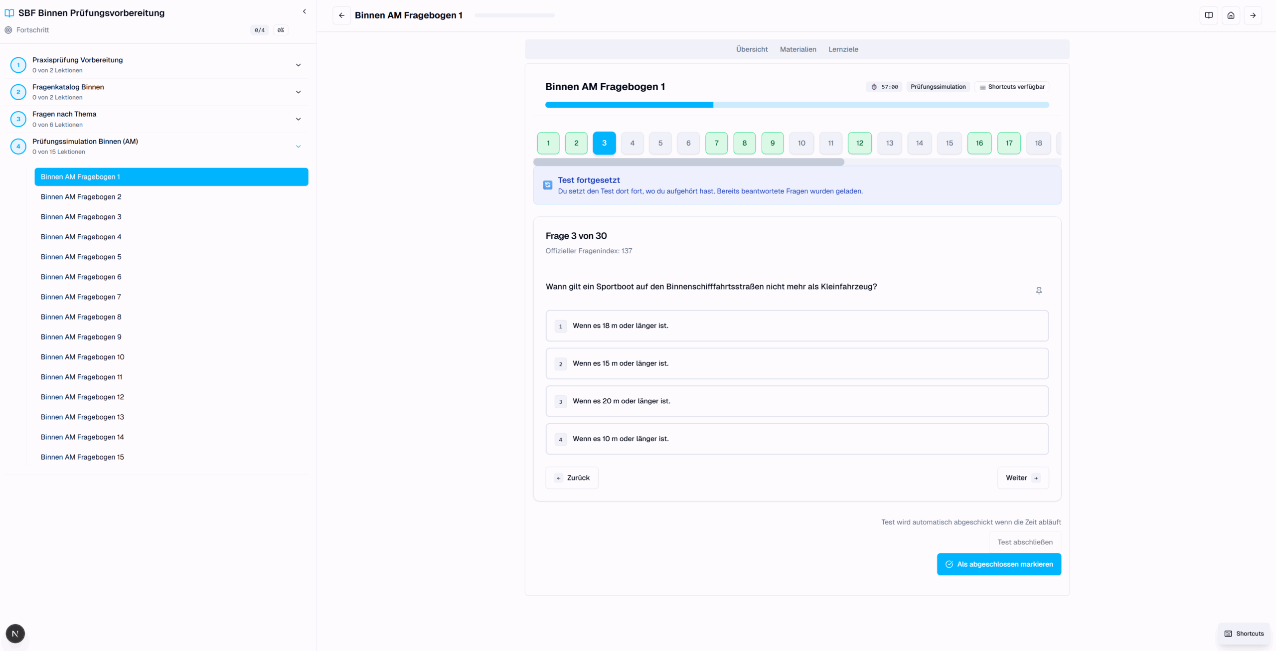 Fragentrainer App
