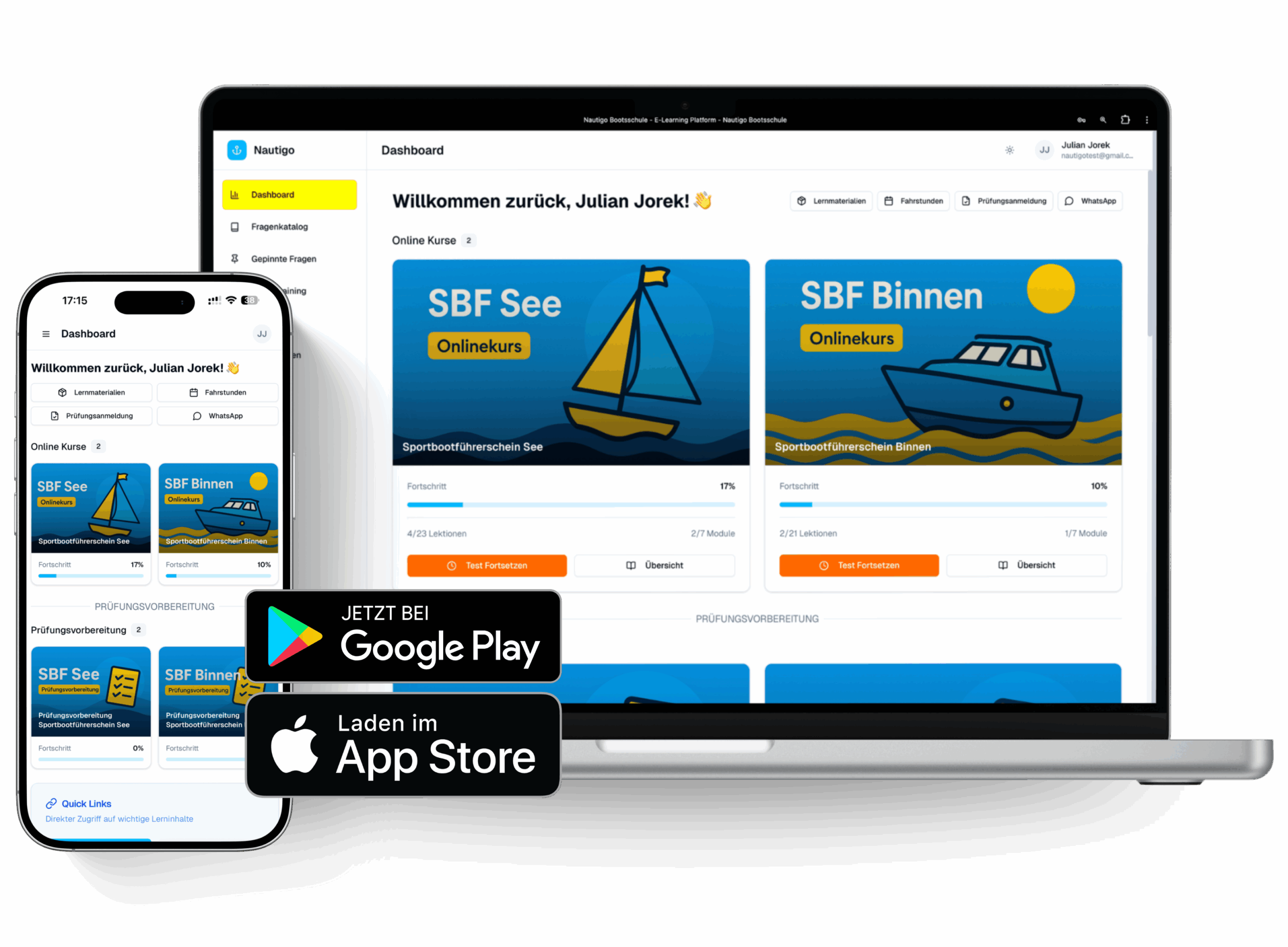 Nautigo App Mockup