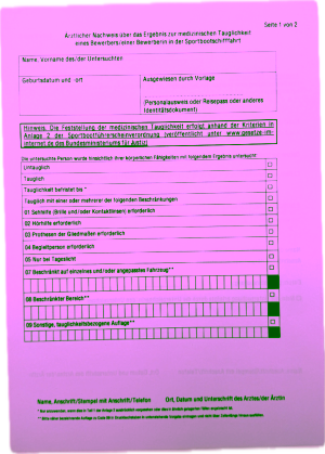 Nautigo Medizinischer Tauglichkeitsnachweis