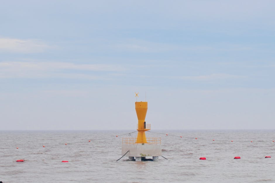 Cardinal Mark Buoy Yellow Black Sea