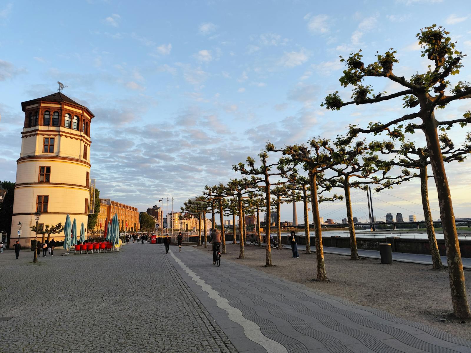 Düsseldorf Medienhafen - Rhein Luftaufnahme